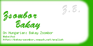 zsombor bakay business card